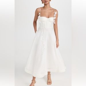 Zimmermann Wonderland Midi Corset Dress
